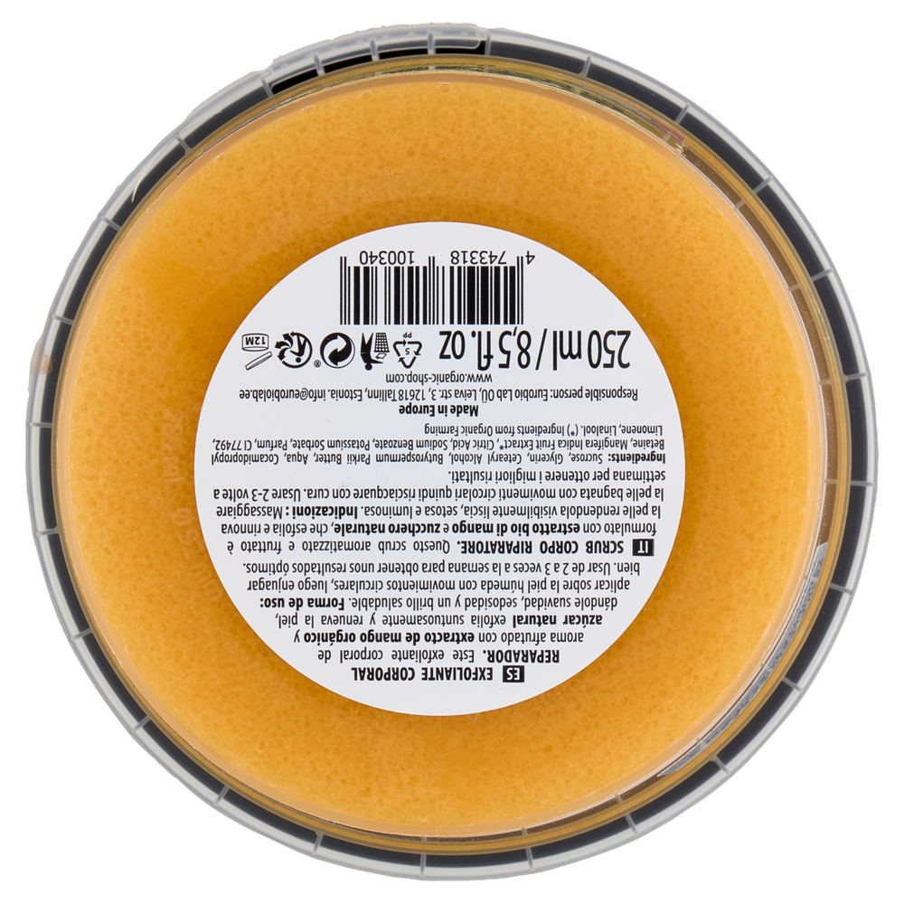 organic shop Scrub Corpo Riparatore Mango 250 ml